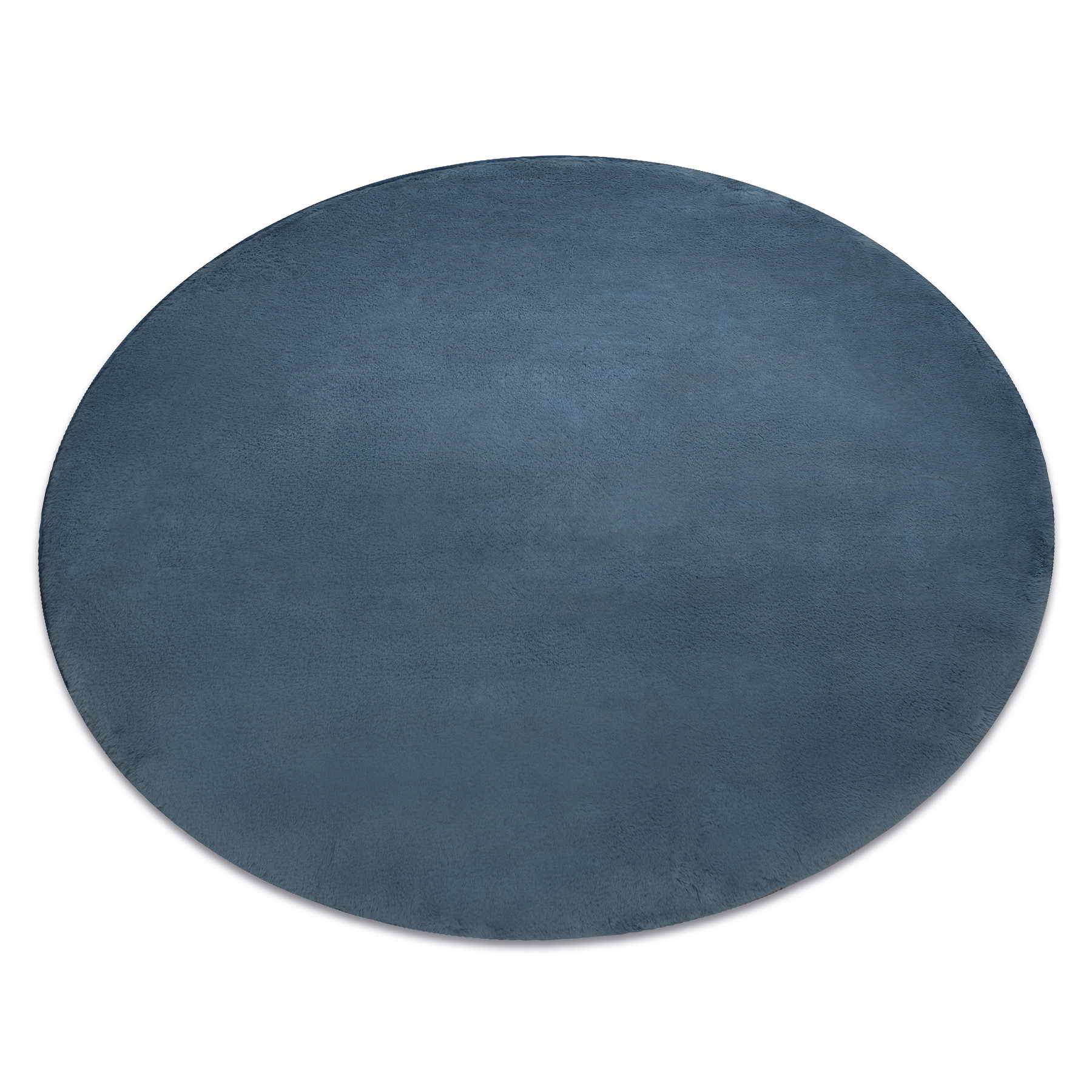 Dywan POSH Shaggy niebieski gruby, pluszowy, antypoślizgowy, koło 60 cm