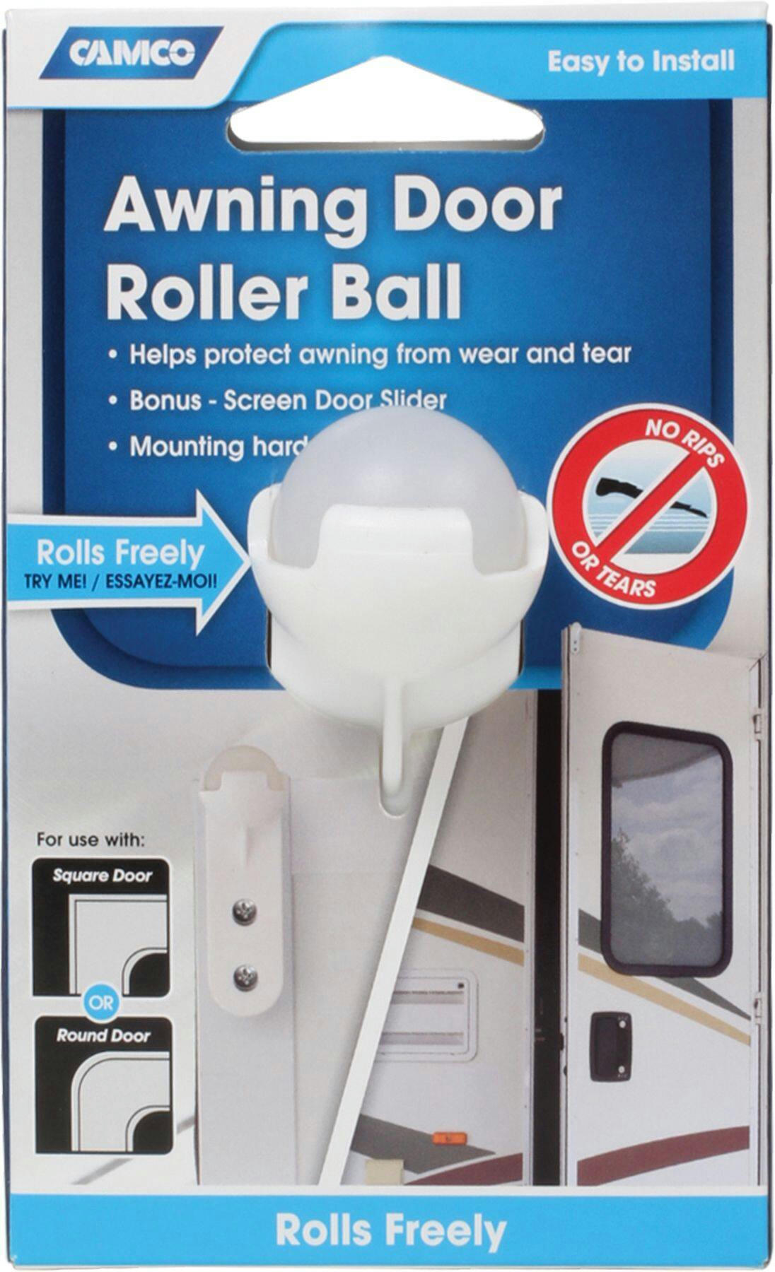CAMCO 42005 Awning RV Door Roller Ball with Screen Door Slide