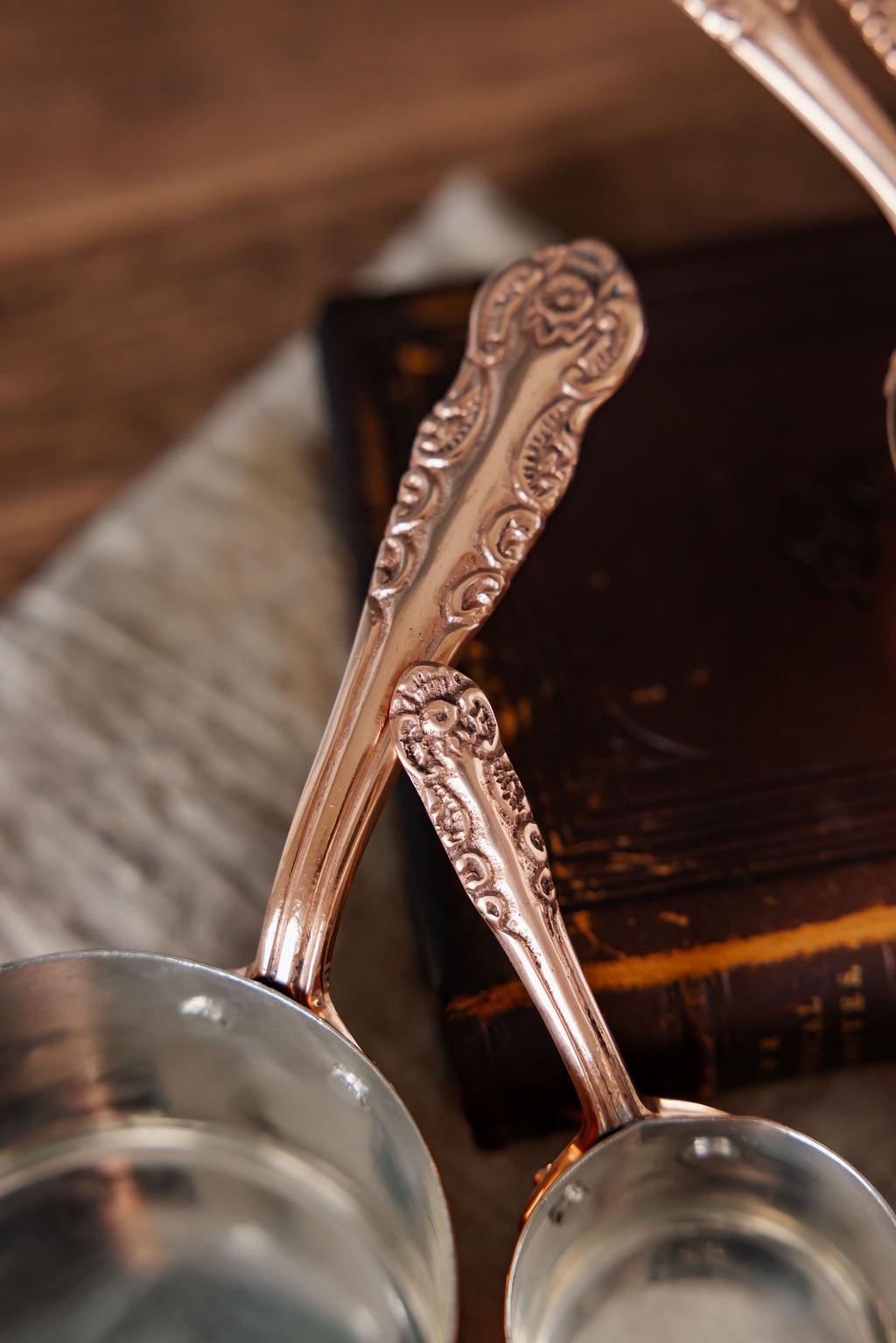 Copper Vintage Inspired Measuring Cup Set/4 , kitchen Utensil, Cookware, bakeware, Copper