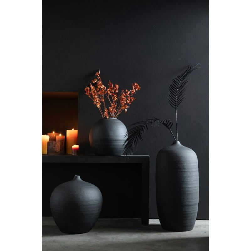 CIMENT - Cruche haute ciment noir H59cm