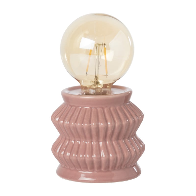 Tafellamp geometrisch - roze - &Oslash;10x17.5 cm