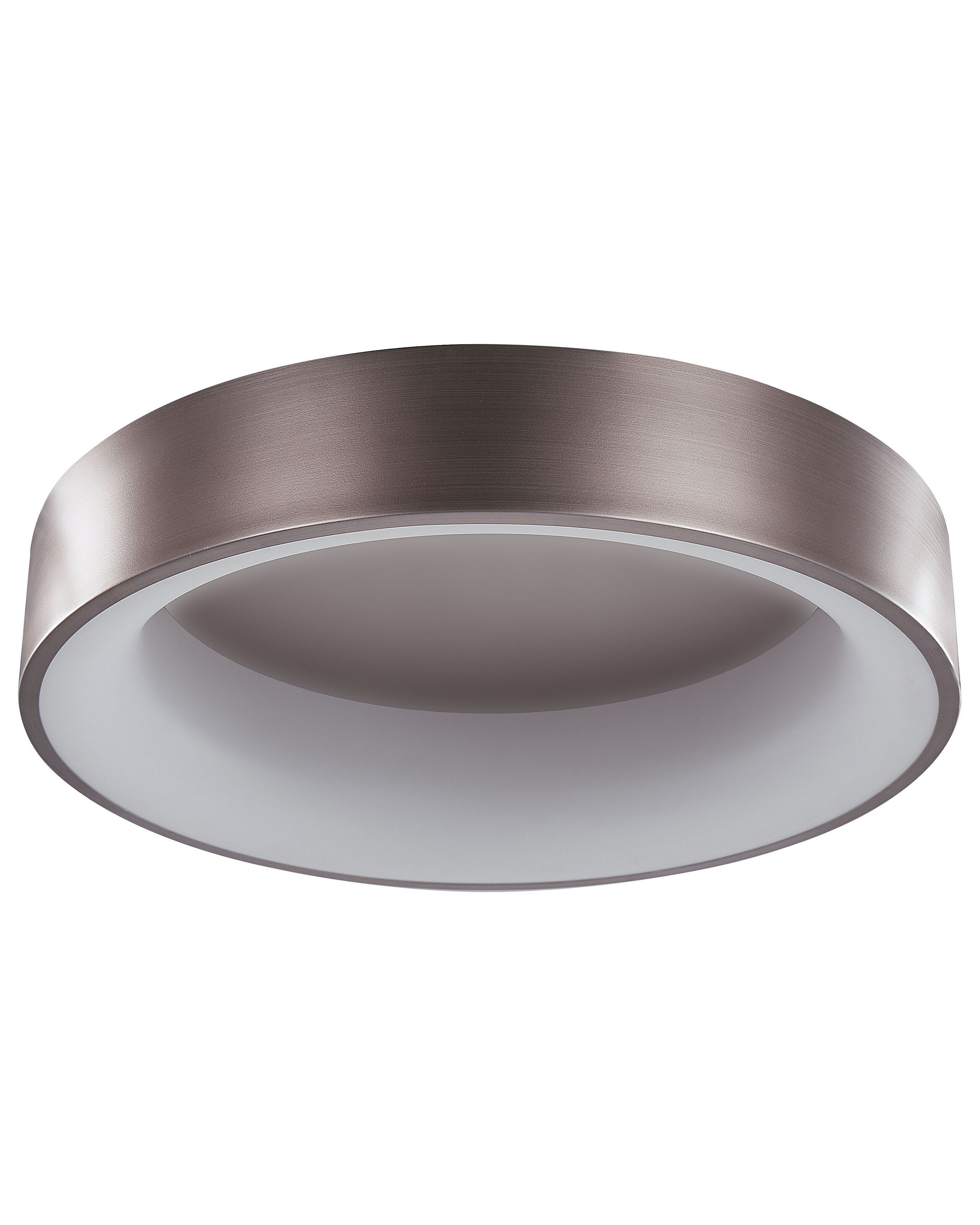 Lampa sufitowa LED plafon okrągła jasnobrązowa