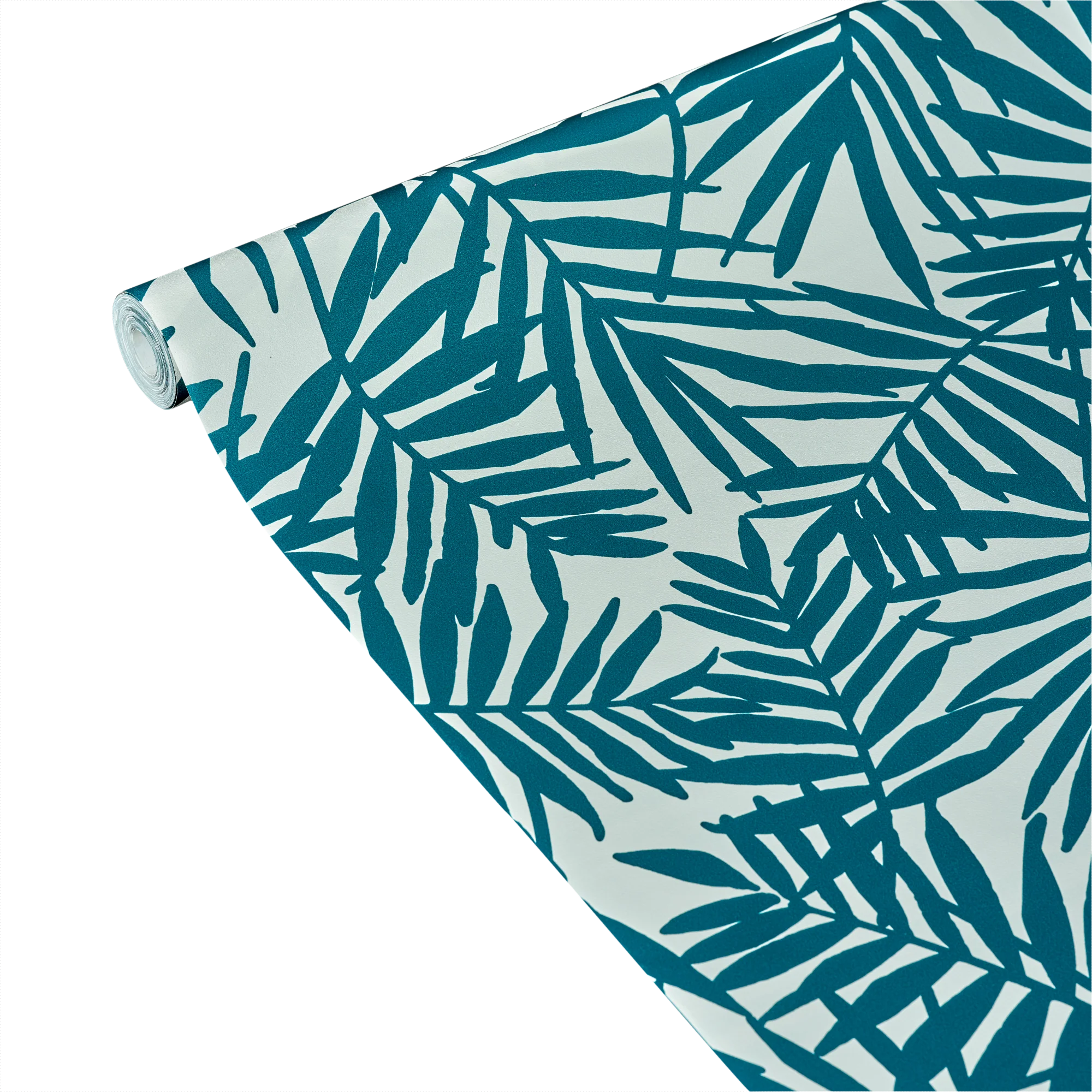 Papier peint intissé IMANY coloris bleu paon