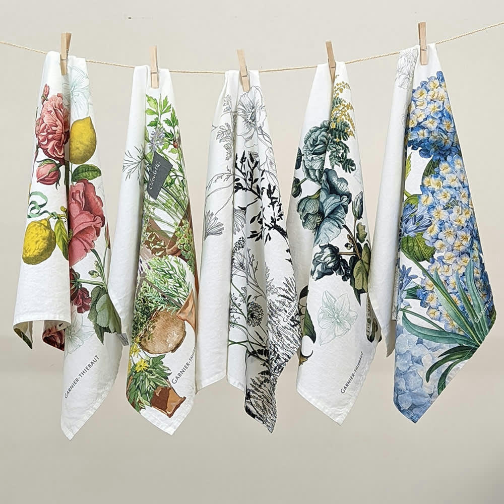 ESCAPADES PRINTEMPS - Torchon  métis lin & coton multicolore 50x70
