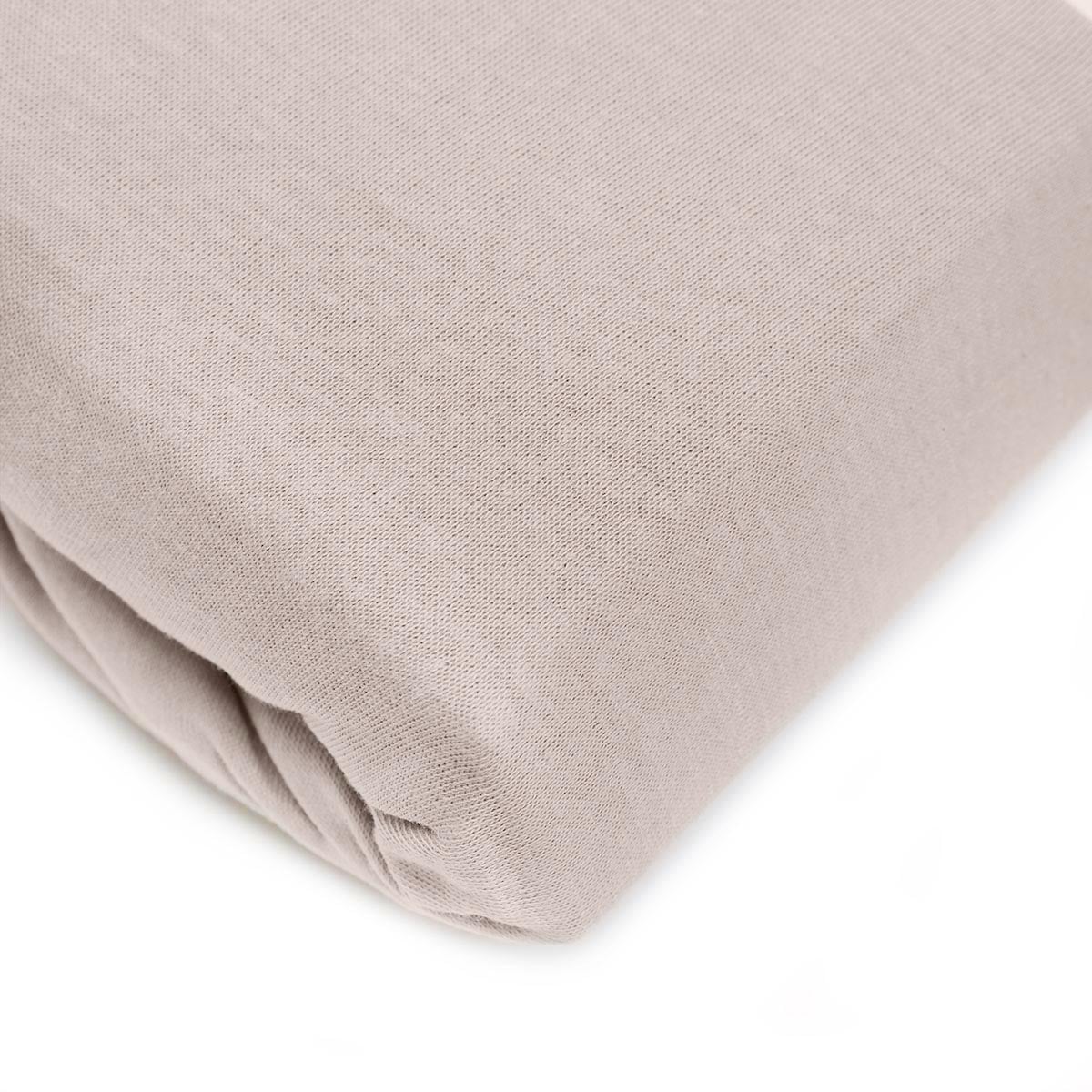 Prześcieradło CLAIRE jersey beżowe 90x200 cm