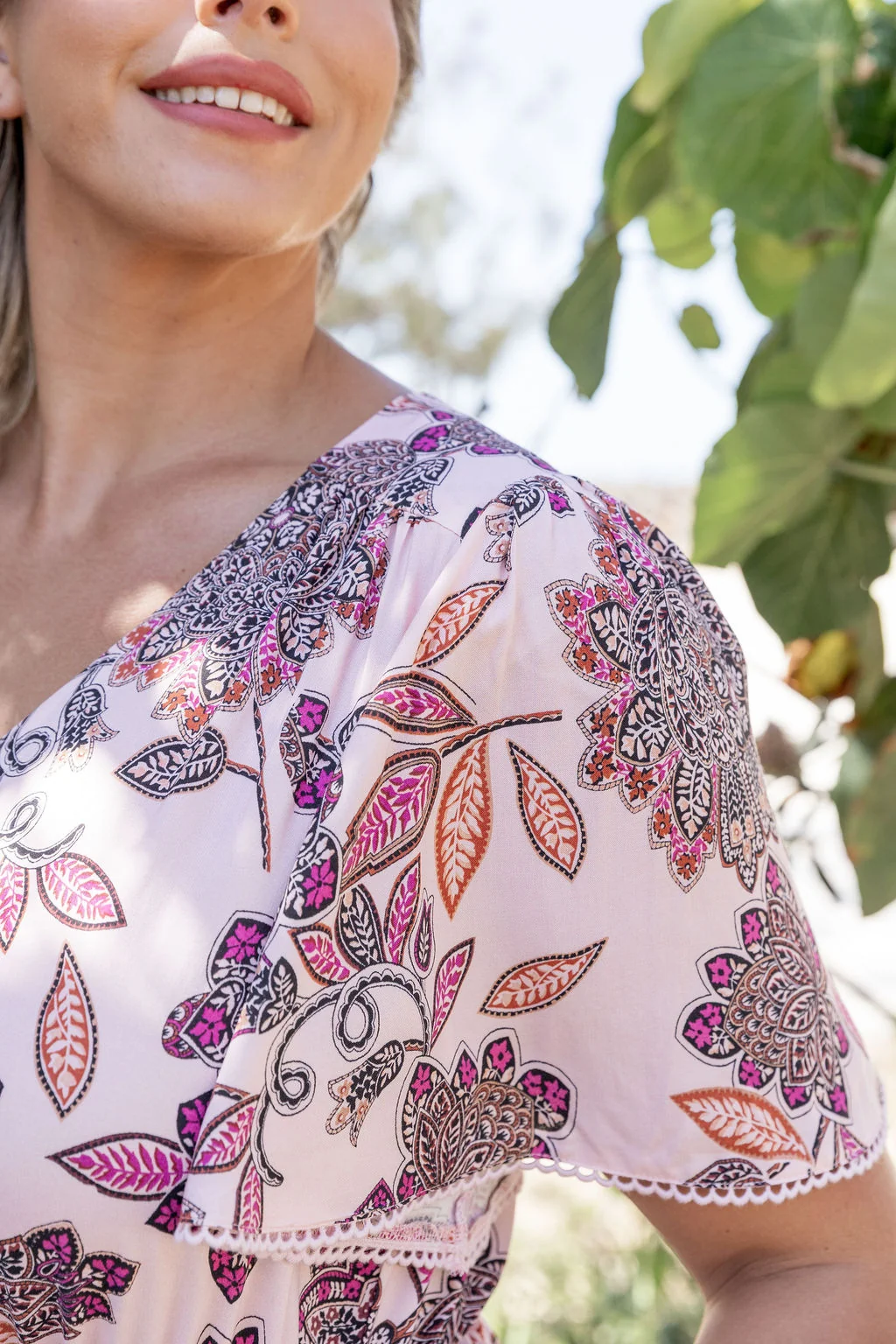 Eden Maxi Dress in Blushing Blossoms