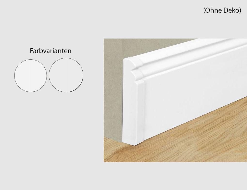 Endstücke in weiß