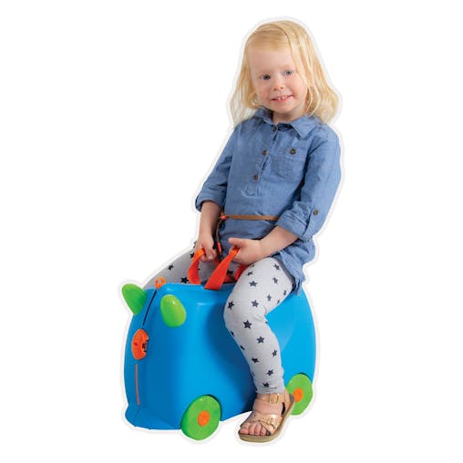 NNEDPE Kiddicare Bon Voyage Kids Ride On Suitcase Luggage Blue