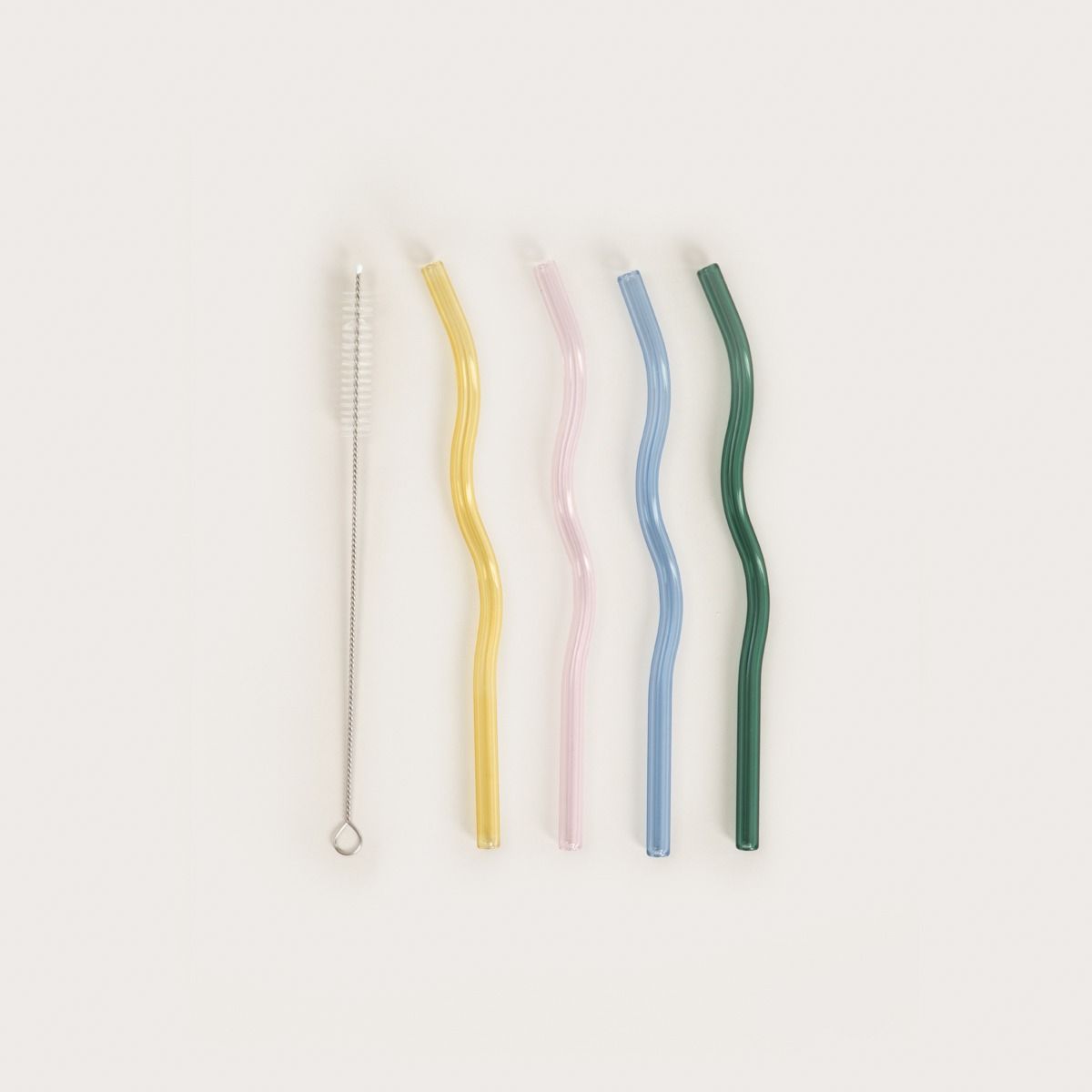 Zestaw słomek RITHI SUMMER kolorowych z czyścikiem 20 cm. 5 el.