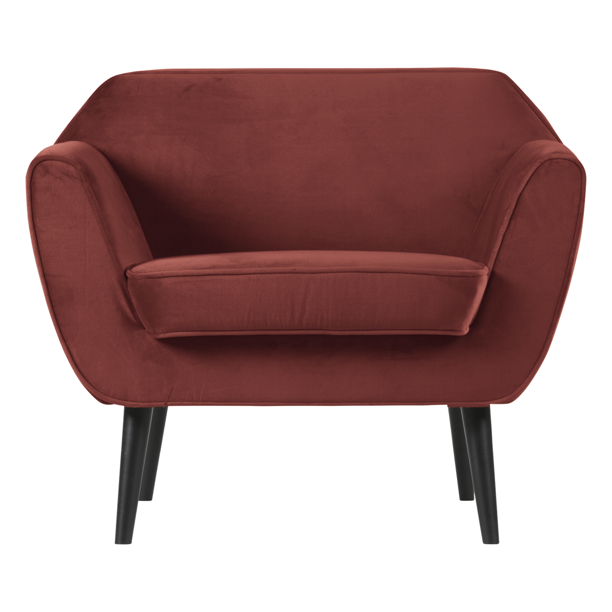 WOOOD fauteuil Rocco - Velvet - Bordeauxrood- 75x92x81