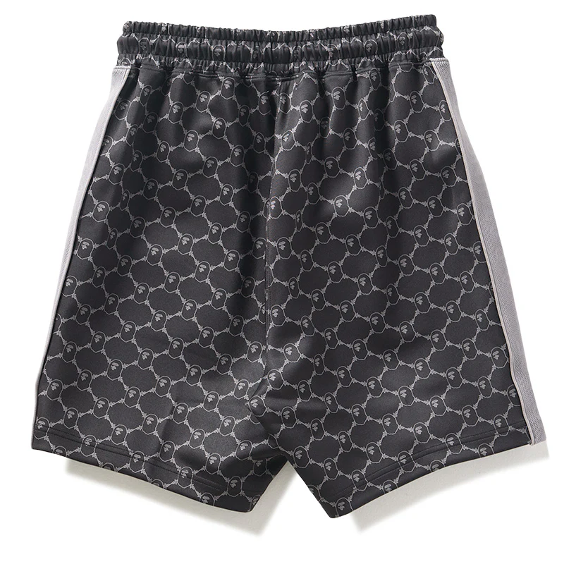 A Bathing Ape College Monogram Sweat Shorts - Black
