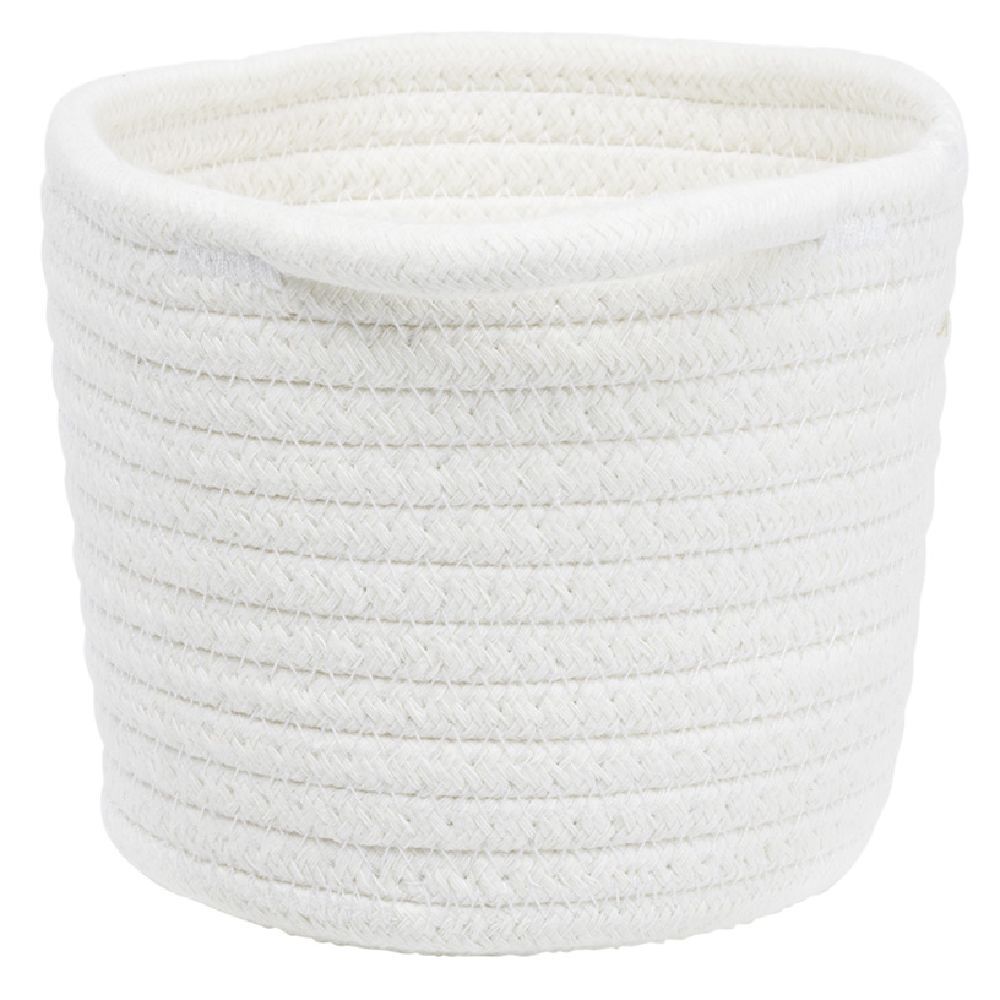 Panière ronde coton blanc