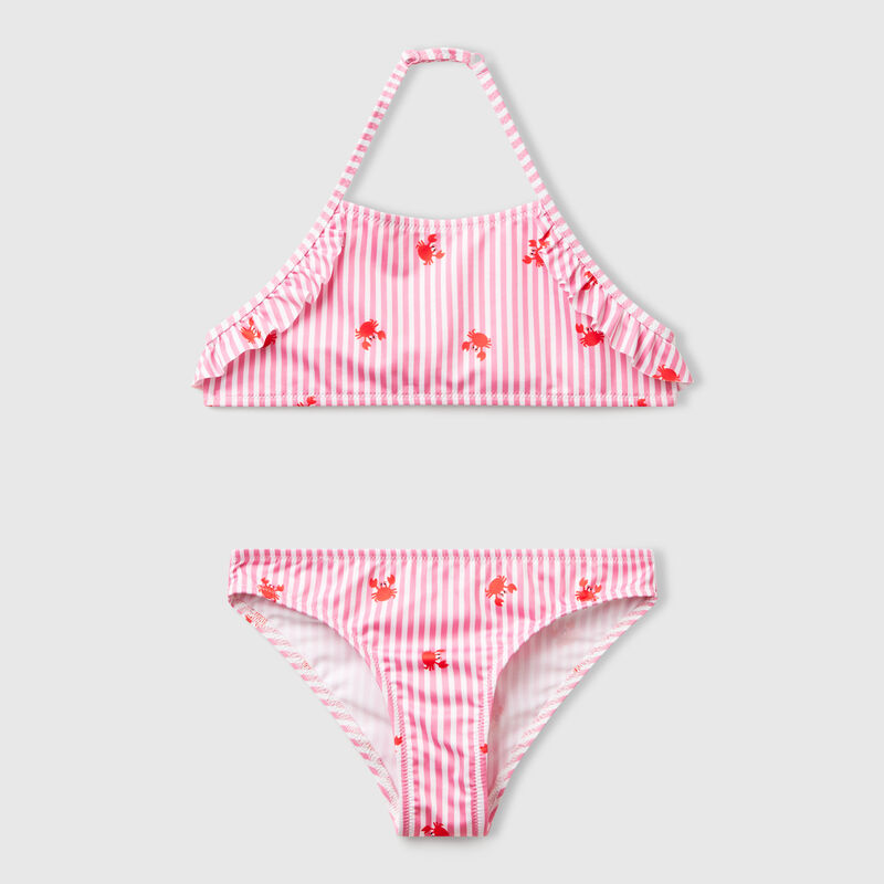 Striped bikini with crabs