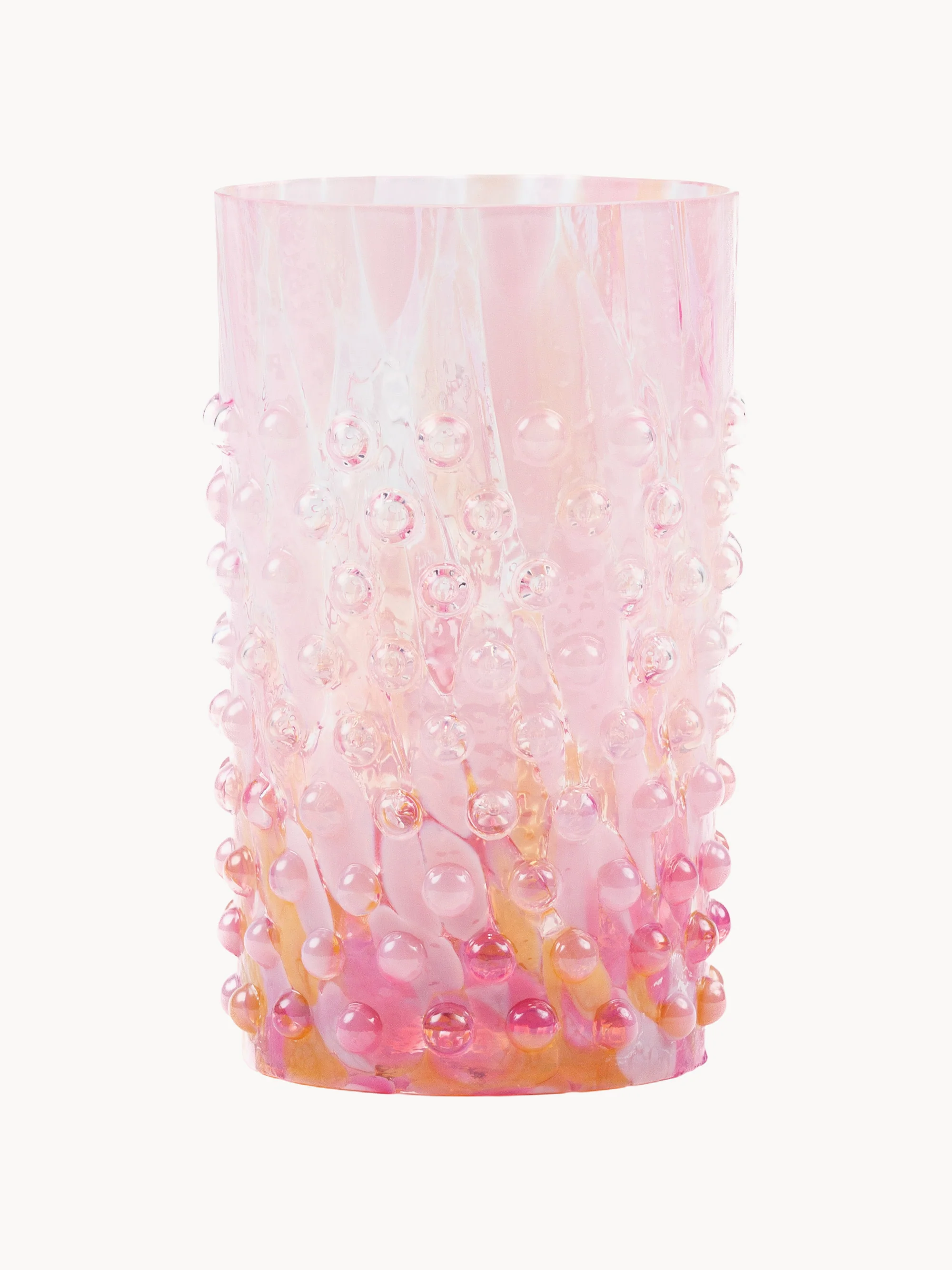 Mundgeblasene Highball-Gläser Hobnail, 2er-Set