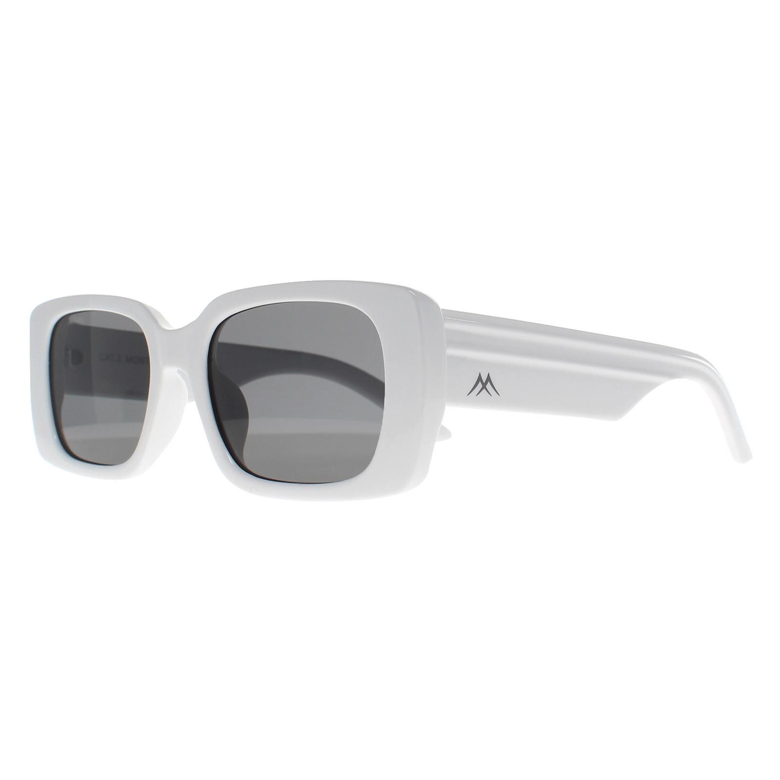 montana Rectangle Shiny White Smoke Polarized MP194