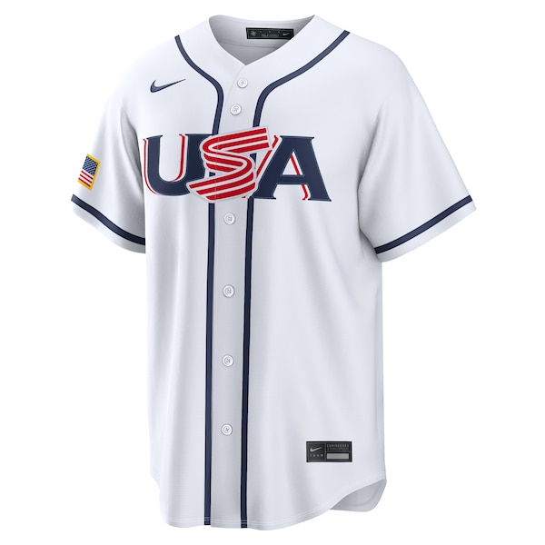 USA Baseball Nike 2026 World Baseball Classic Home Pick-A-Player Jersey - White