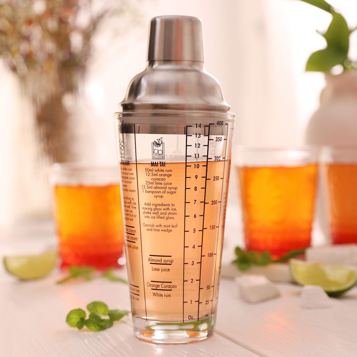 Shaker ALCOLE ze srebrnym wieczkiem 0,4 l