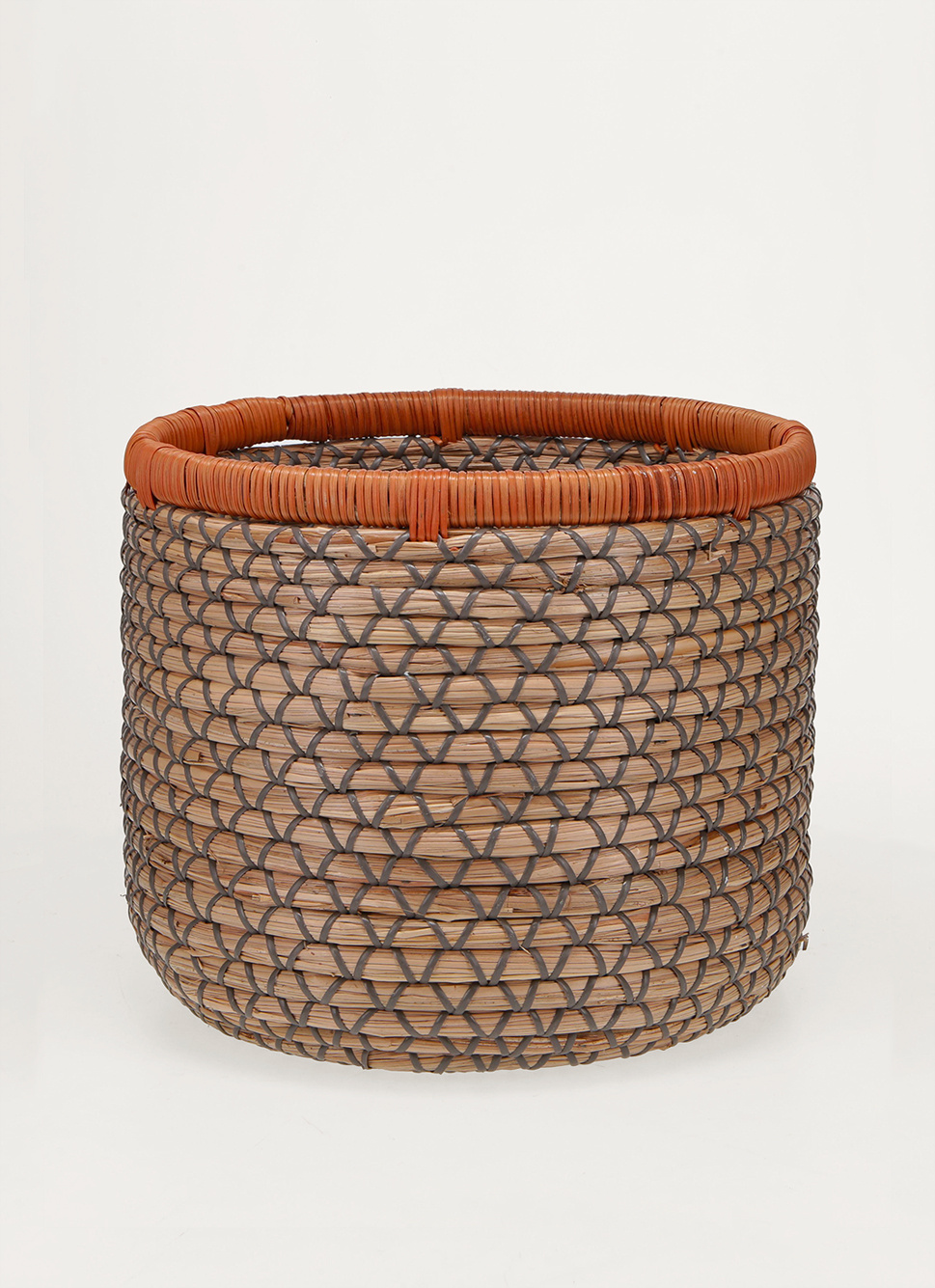 PANIER RIGIDE EN FIBRES NATURELLES AVEC TREILLAGE NATUREL