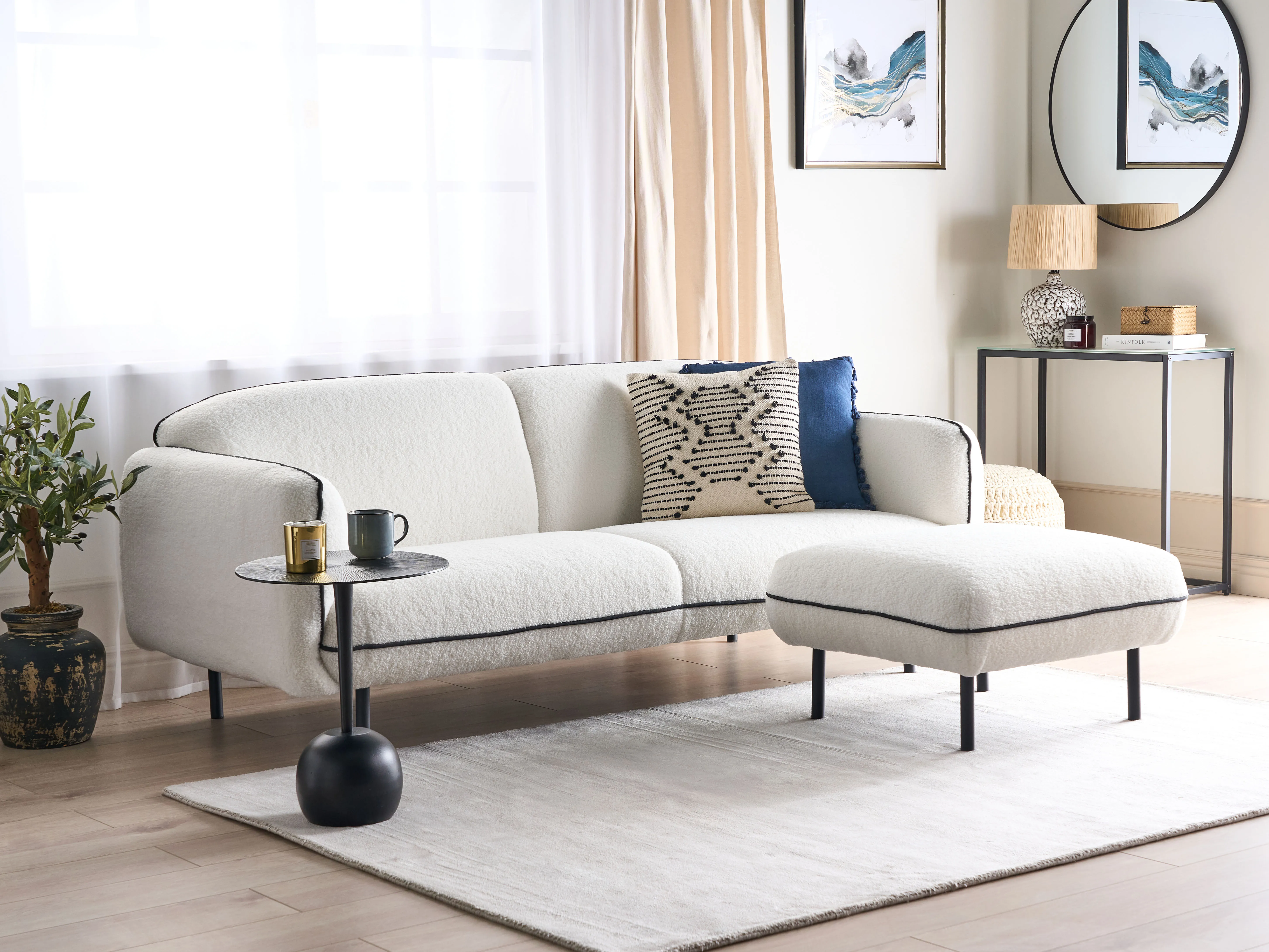 Sofa 3 Seater TONSBERG Boucle White