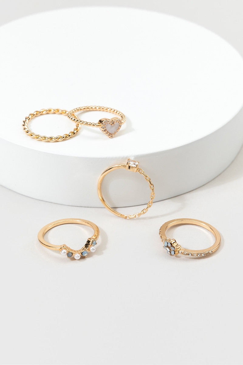 Kayla Floral Ring Set