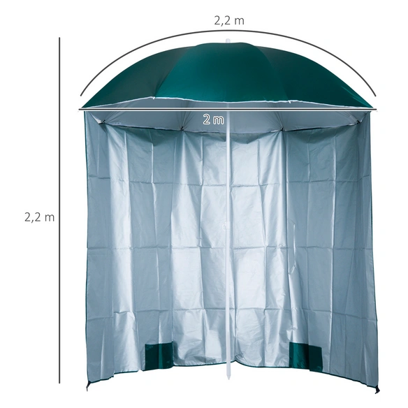 Sonnenschirm, Höhe: 220 cm, dunkelgrün