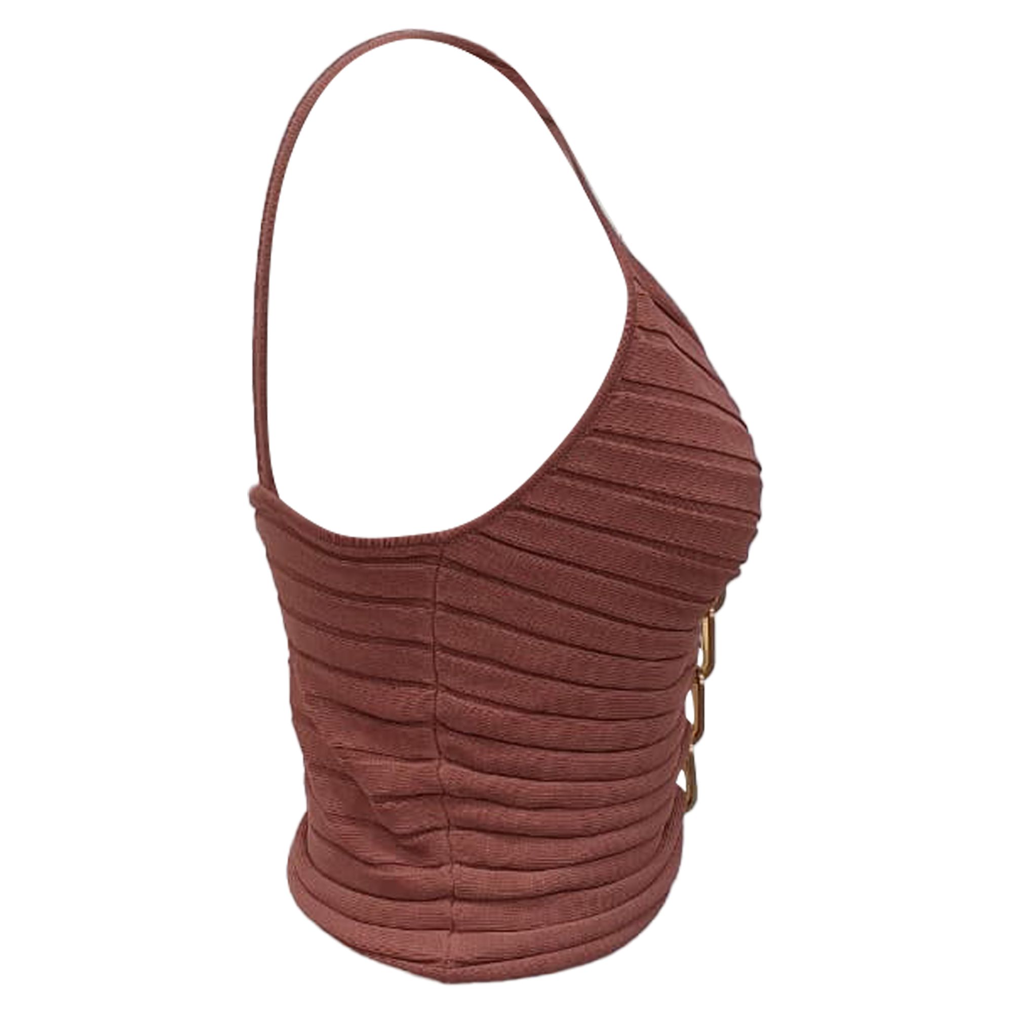 Dion Lee Preloved Central Chain Cami Top in Old Rose Viscose