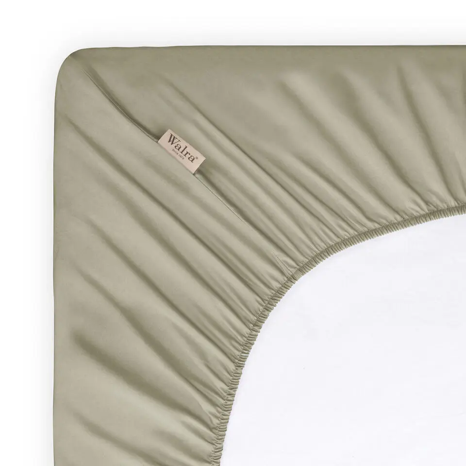 Walra - Hoeslaken Katoen - 90x220 cm - Groen