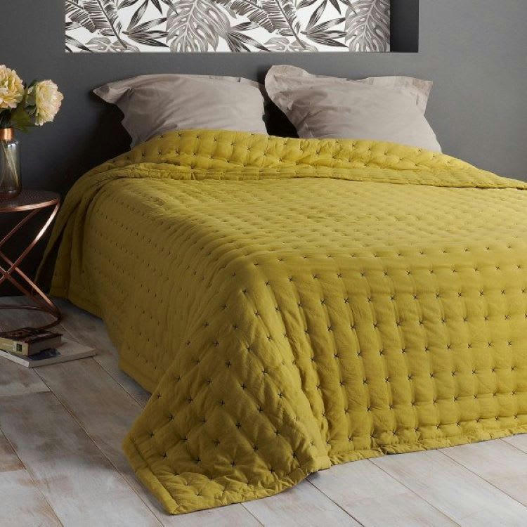 PALOMA - Dessus de lit polyester absinthe  150x200cm