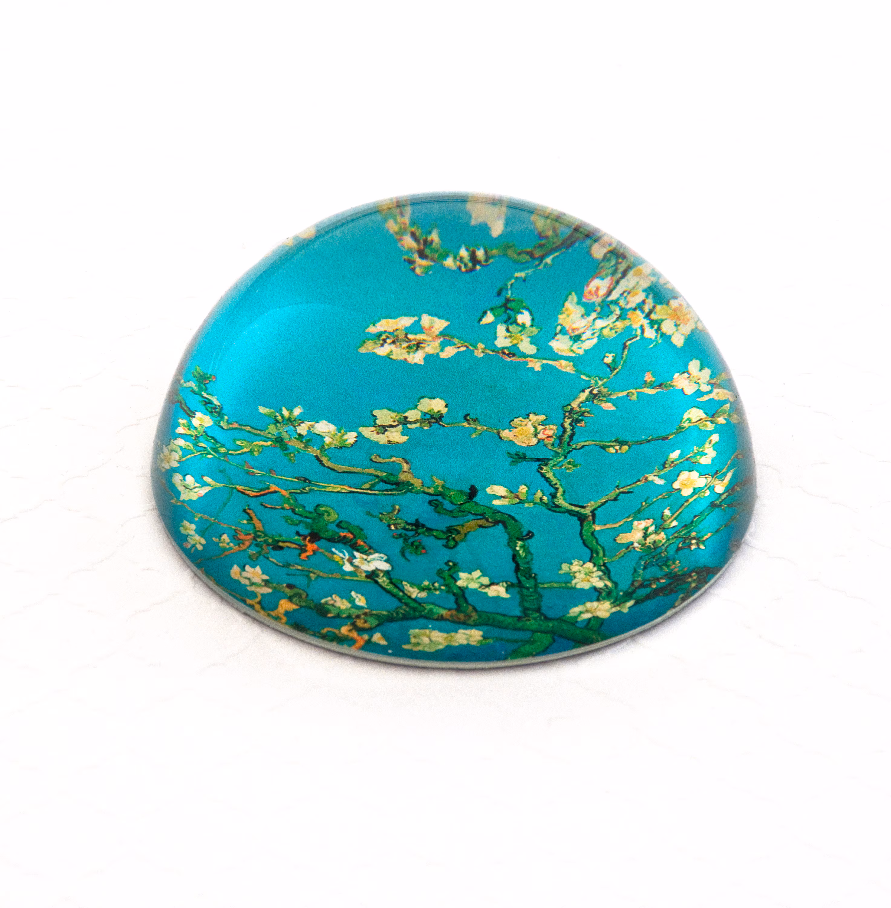 Value Arts Van Gogh Almond Blossom Crystal Glass Dome Paperweight