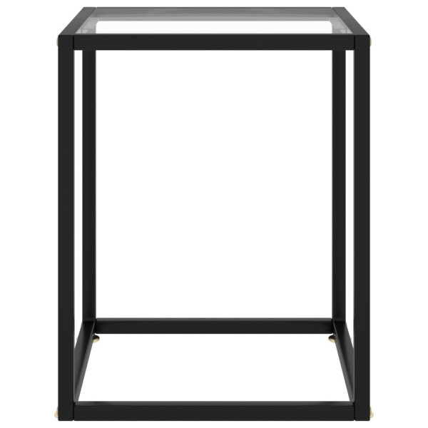 Stolik Kawowy Ława Stół Czarny Szklany 40x40x50 Do Salonu Do Pokoju