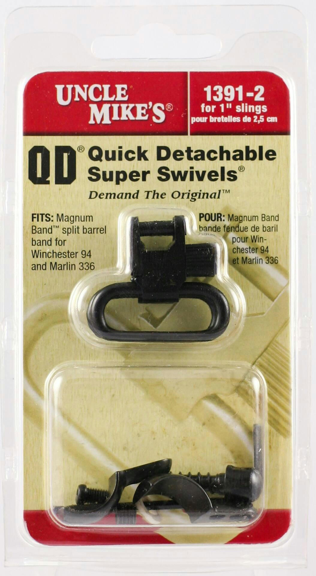Uncle Mike's Quick Detachable Hunting Super Swivels, 115 CFL Blued, 1-in