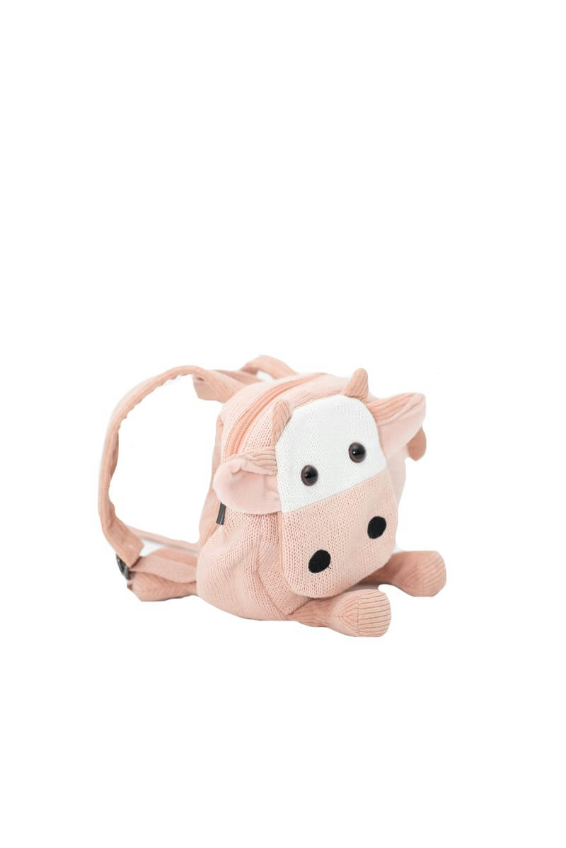 MOCHILAS - Sac à dos 100% coton vache Lili rose
