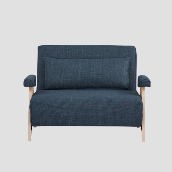Sofa CALORE 1-osobowa, z funkcją spania granatowa 117x90x82 cm HOMLA