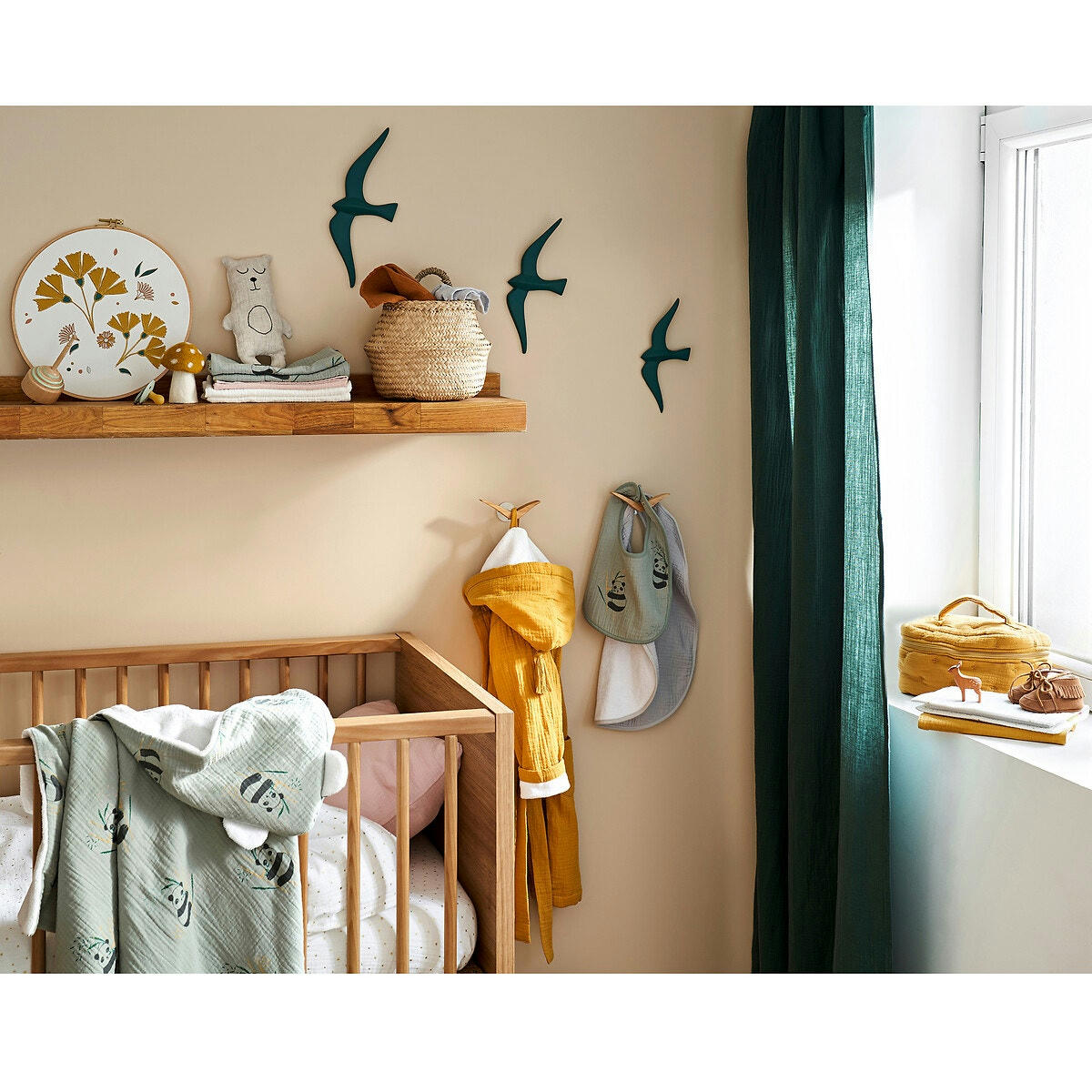 Drap-housse bébé coton bio bonnet 17 cm, Griotte