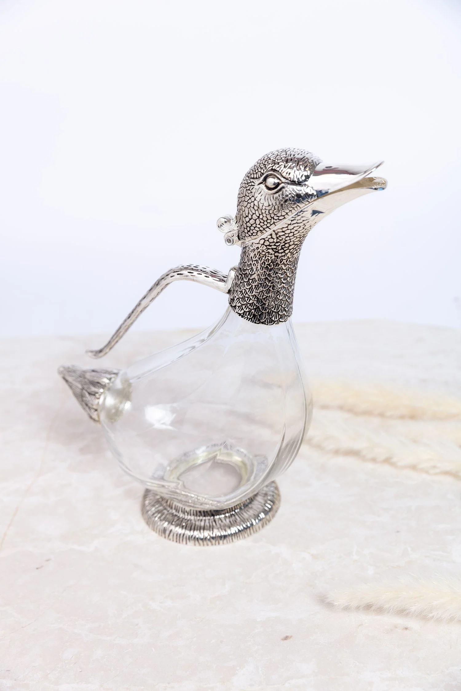 Silver Plated Duck Wine Decanter