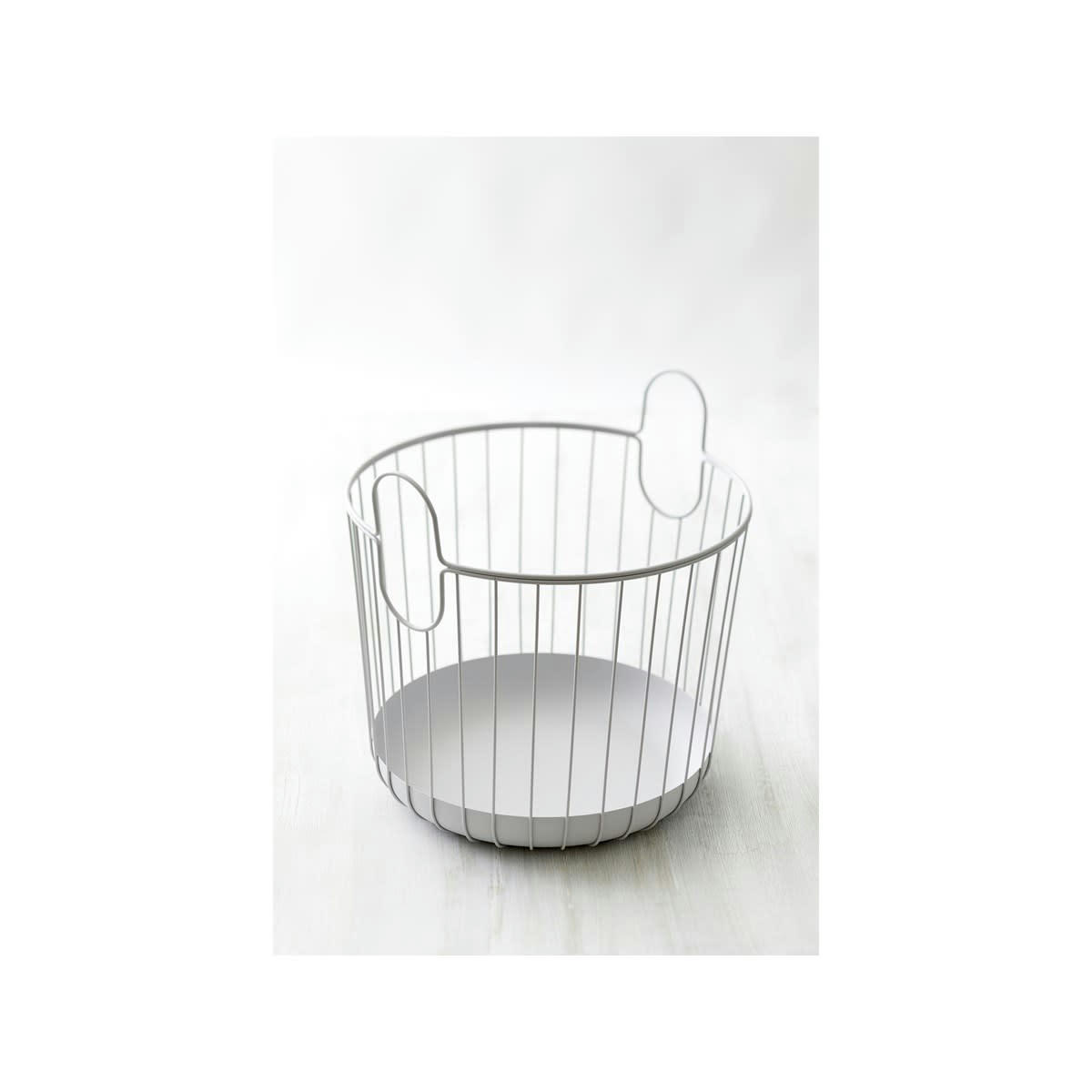 INU - Panier en fer gris clair