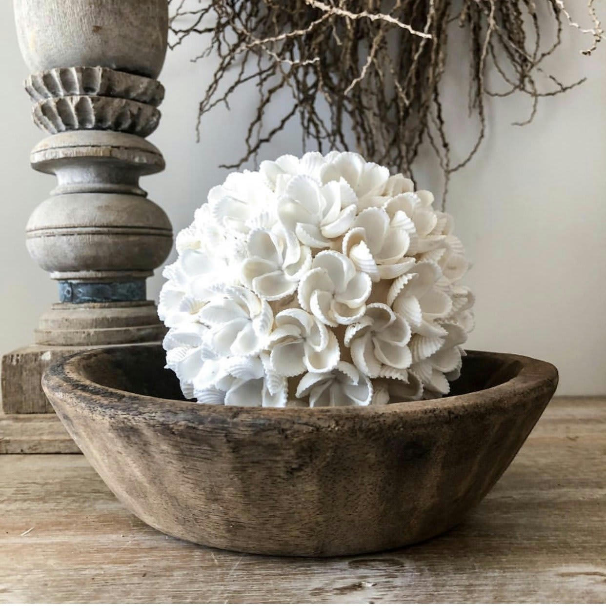 FLOWER SHELL - Décoration suspendue en coquillage blanc