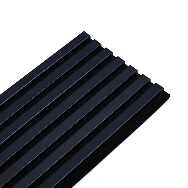 Lot de 4 Panneaux tasseaux bois 250 x 30 x 1,9 cm - bleu nuit/feutrine noir - 3m²