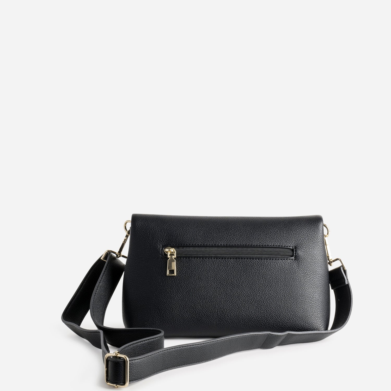 Sac noir rabat zippé