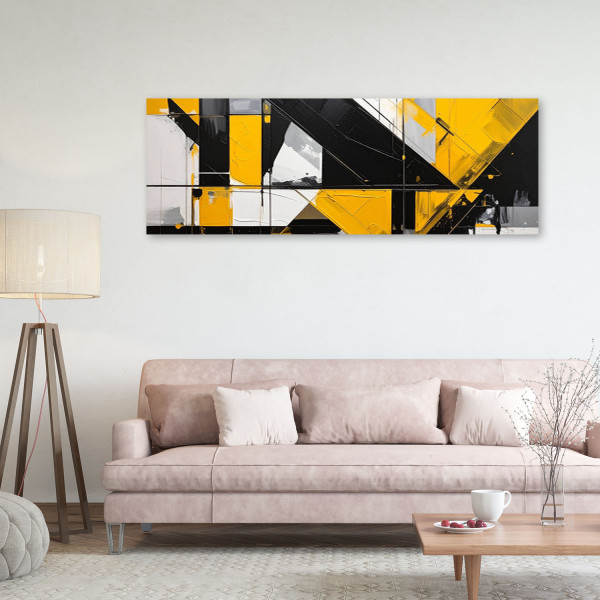 Obraz do salonu sypialni biura loftu, Geometryczne formy abstrakcja 90x30