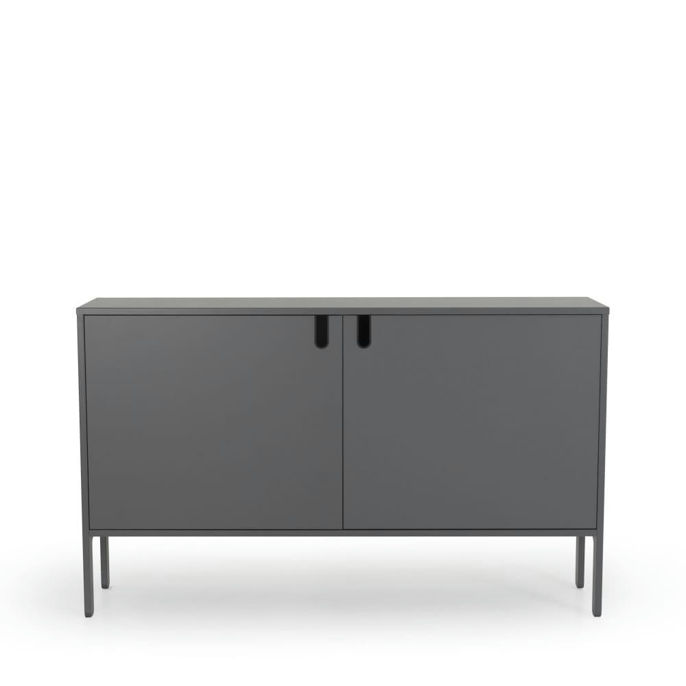 UNO - Buffet en bois 2 portes L148cm gris anthracite