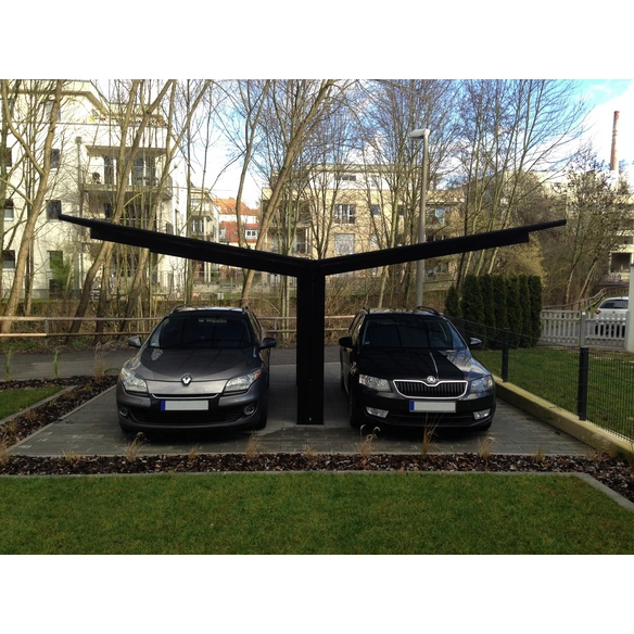 Doppelcarport »Linea«, Typ 110, Außenmaß BxT: 547,6 x 495,4 cm, schwarz