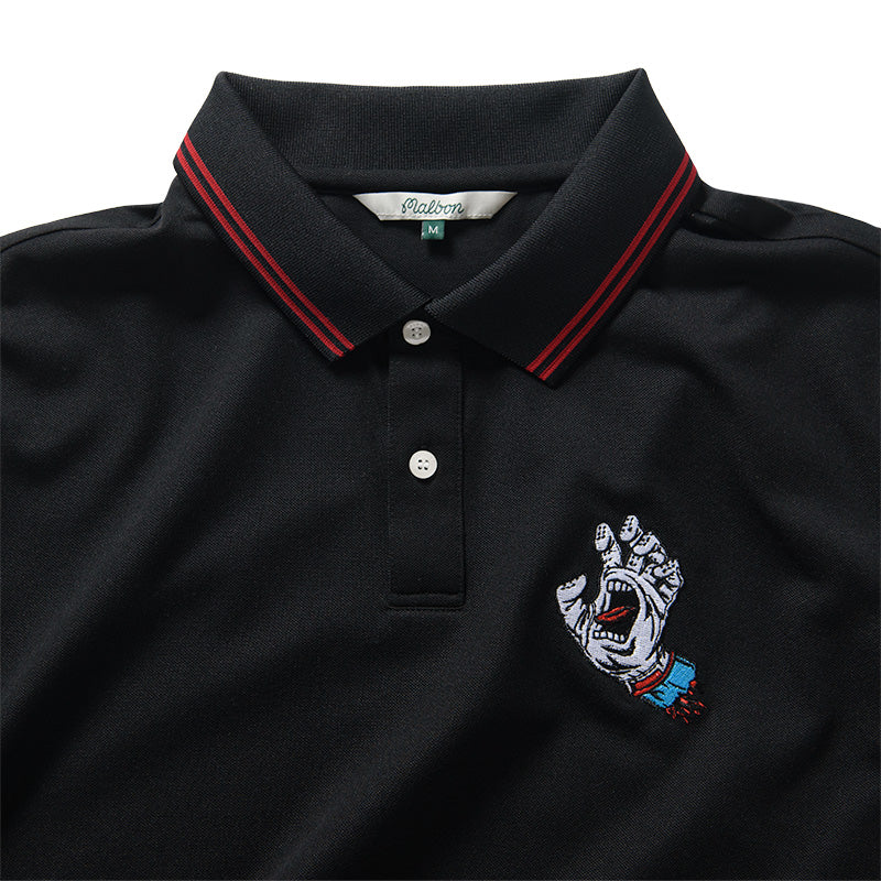 Malbon Golf x Santa Cruz Fairway Polo - Black