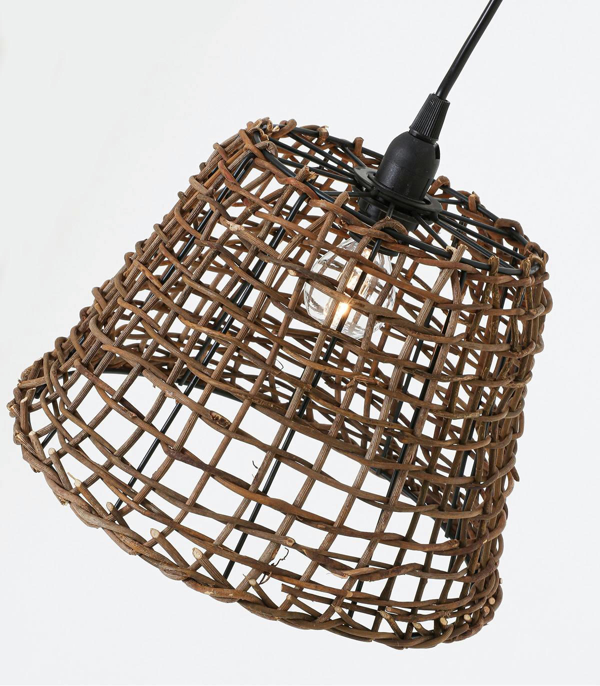 DELHI - Suspension en rotin naturel d. 29 cm