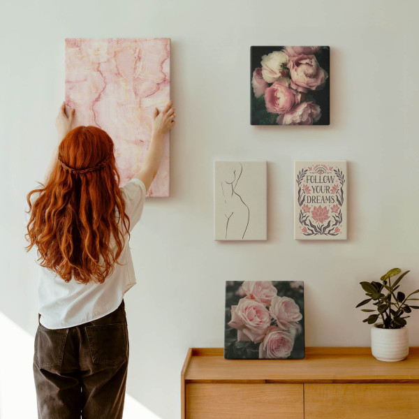 Obraz canvas 5 części Boho kwiaty|20x30, 30x30, 40x60|Wallfluent