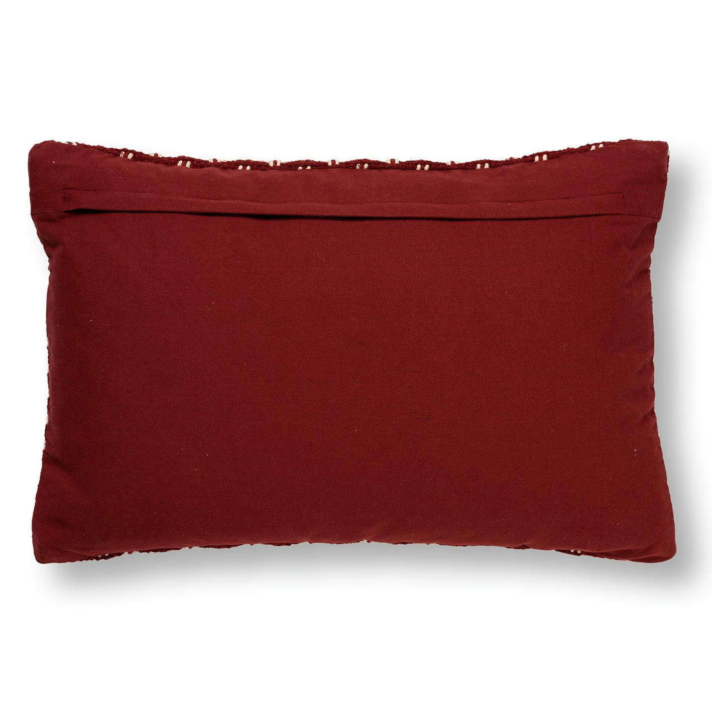 DANA - Housse de coussin rouge en coton-40x60 cm avec un motif à carreaux