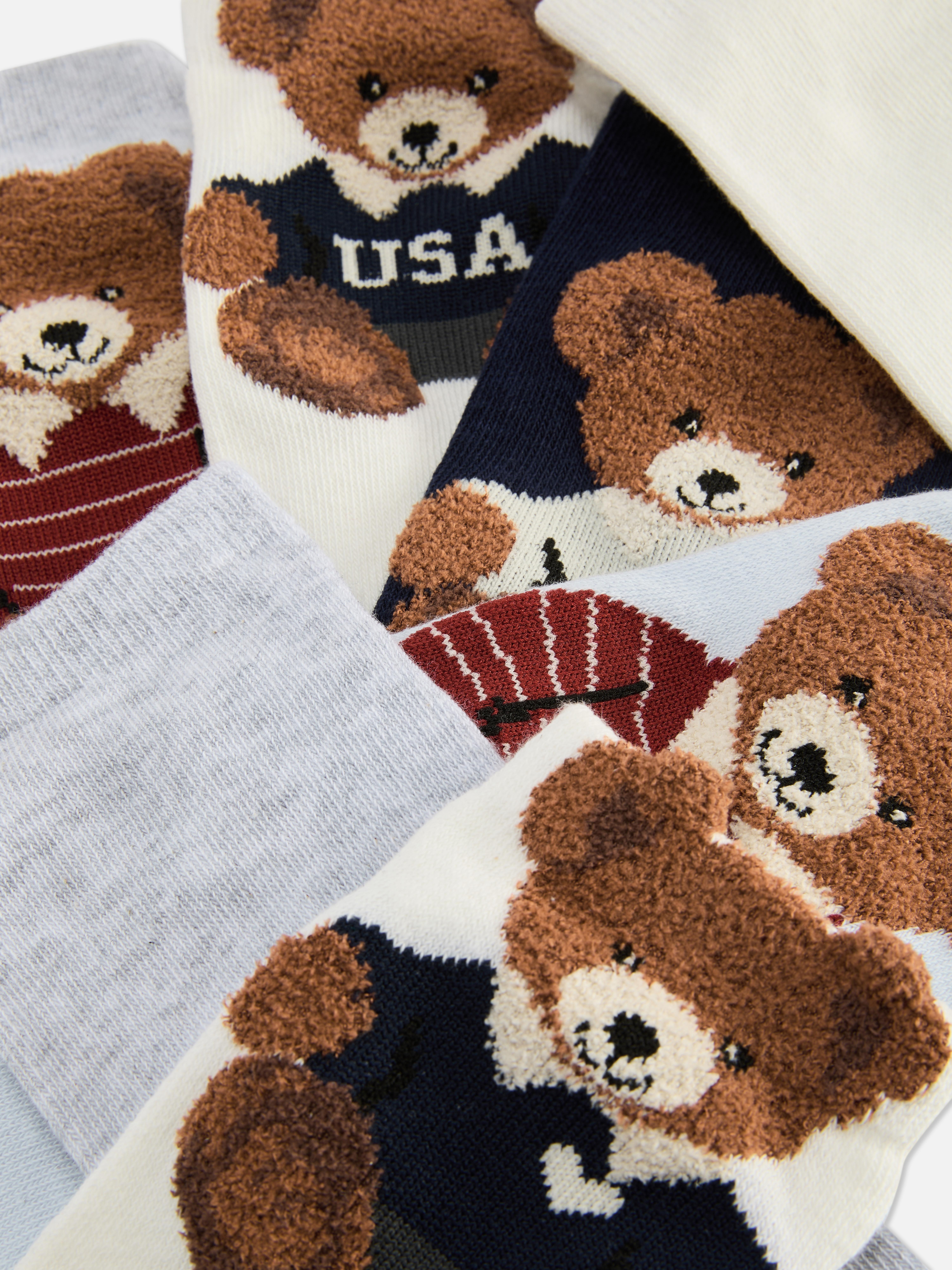 7pk Cotton Blend Novelty Ankle Socks