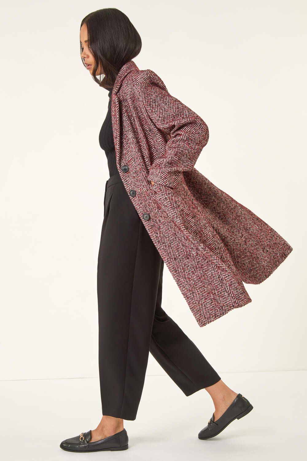 Roman Petite Herringbone Smart Coat