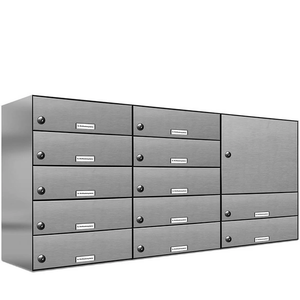 Briefkasten, Parteien: 12, Zaundurchwurf, BxHxT: 76,8 x 57,5 x 27,5 cm