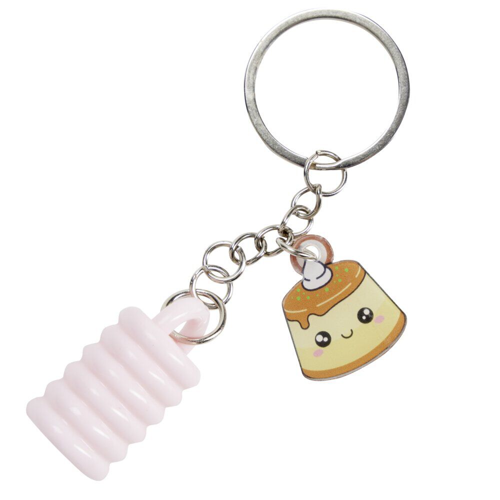 Baume à lèvre enfant motif kawaii rose avec chaÎne